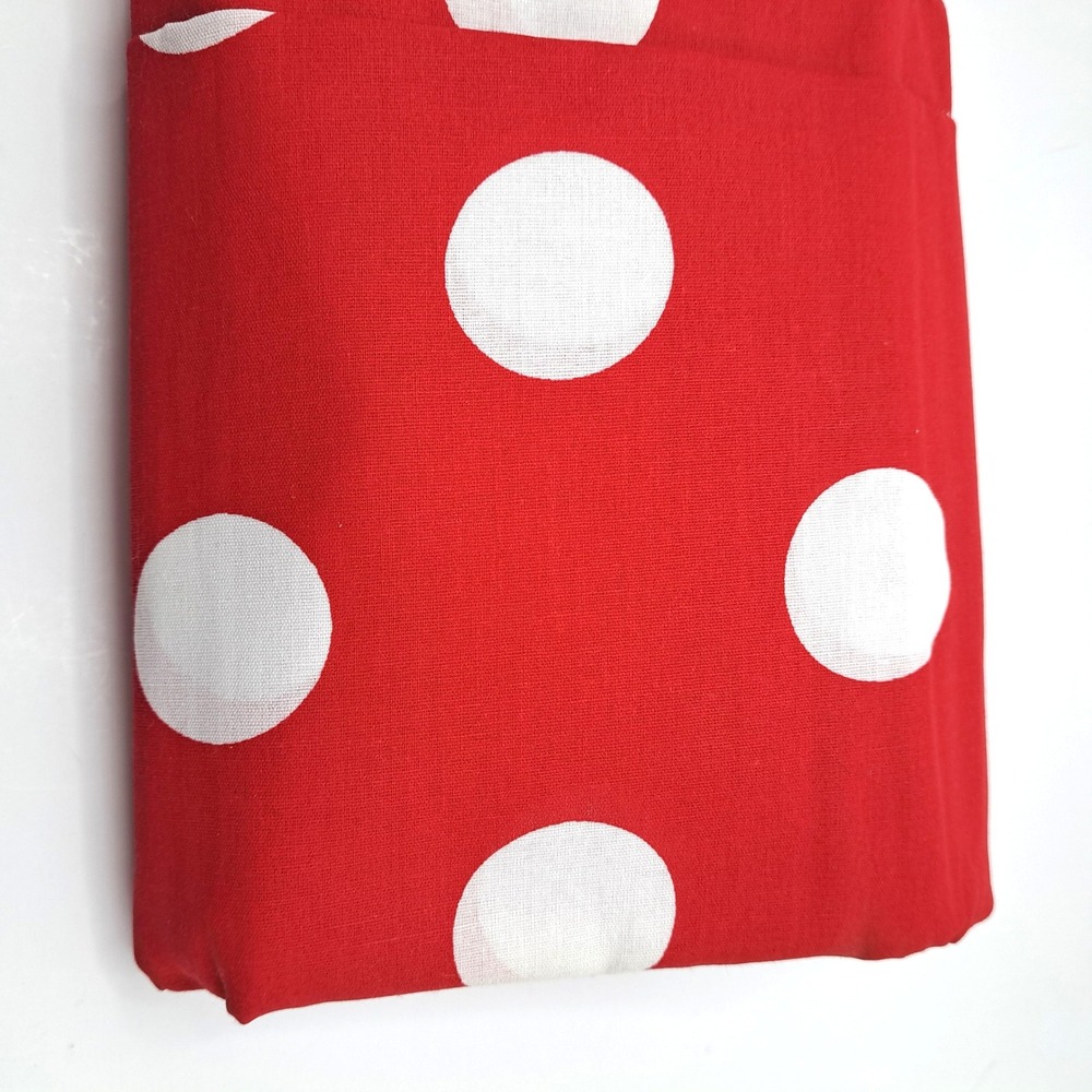 Red White Polka Dot Fabric Material Craft Sewing Decor‎ 2.5 yard Vintage - Picture 2 of 4